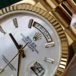 Rolex Day-Date YG Plated MOP Dial CZ Diamonds 36mm Super Clone - 图片 5