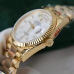 Rolex Day-Date YG Plated MOP Dial CZ Diamonds 36mm Super Clone - 图片 7