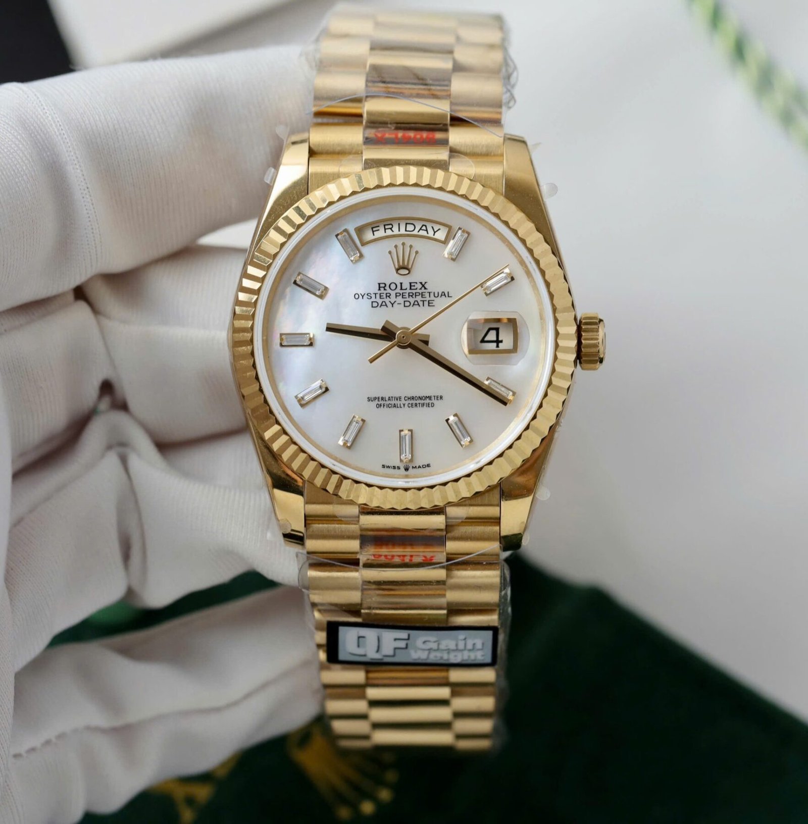 1750589644-625.jpg Rolex Day-Date YG Plated MOP Dial CZ Diamonds 36mm Super Clone - 图片 1
