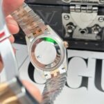 Rolex Datejust 126231 SS/RG Plated Silver Palm Dial CZ Diamonds 36mm Jub Super Clone - 图片 10