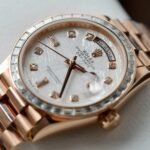 Rolex Day-Date RG Plated Meteorite Dial Baguette Diamond 36mm Super Clone - 图片 4