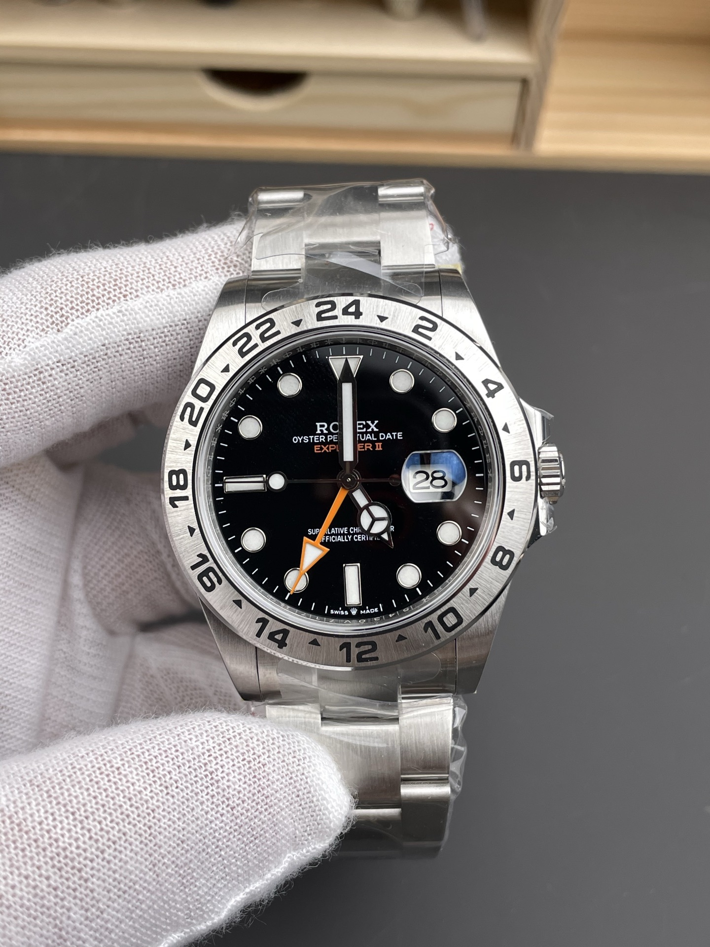 91a33811 Rolex Explorer 226570 904L Steel Black Dial 42mm Oyster Super Clone - Image 1