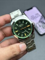 Rolex Milgauss 116400GV 904L Steel Black Dial Green Sapphire 40mm Oyster Super Clone - Image 3